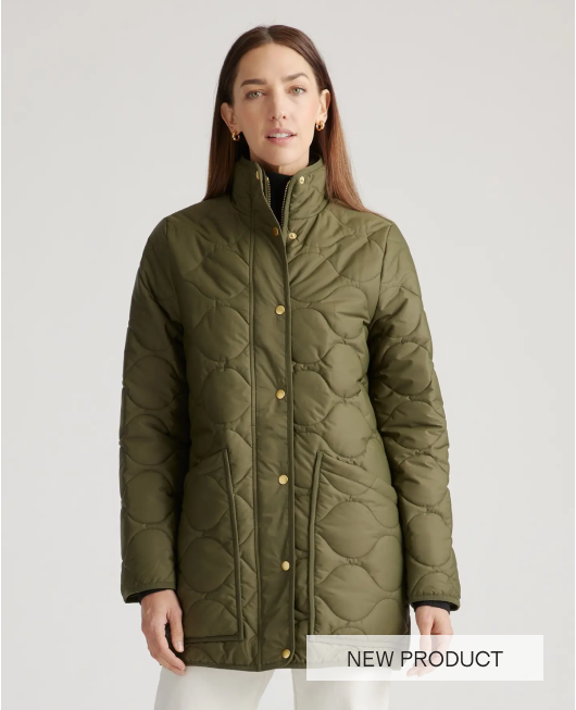 Featherless Quilted Long Puffer Jacket