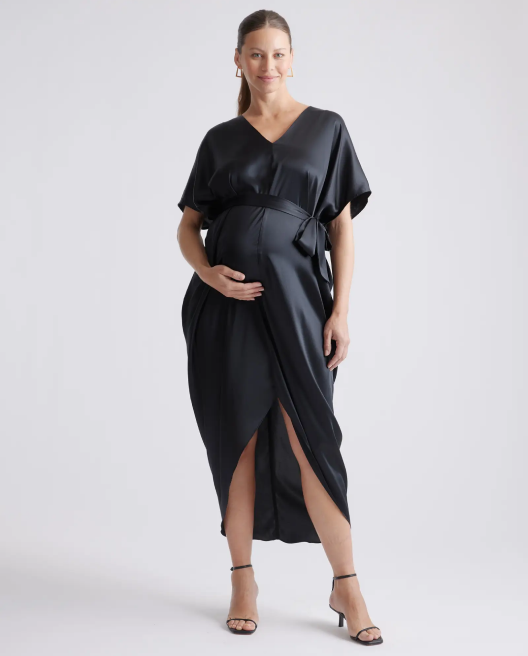 100% Washable Silk Maternity Dress