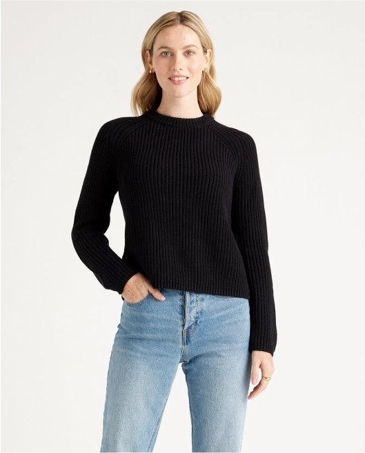 100% Organic Cotton Fisherman Crew Sweater