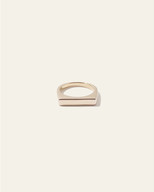 Gold Vermeil Brick Ring