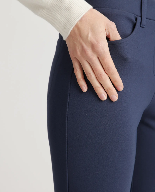 Ultra-Stretch Ponte Straight Leg Pocket Pant