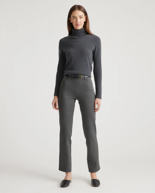 Ultra-Stretch Ponte Straight Leg Pocket Pant