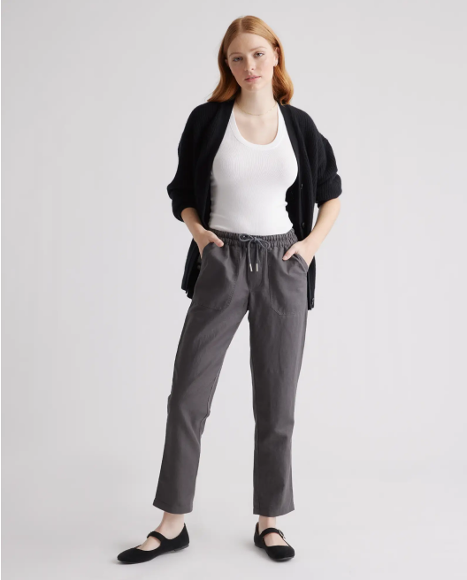 Organic Cotton Linen Straight Leg Pant