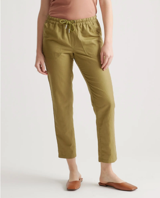 Organic Cotton Linen Straight Leg Pant