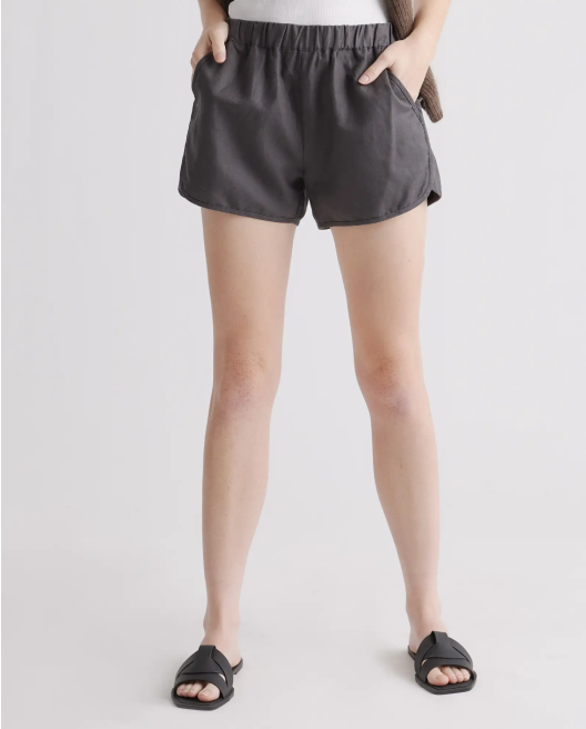 Organic Cotton Linen Pull On Short