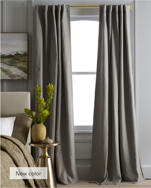 European Linen Blackout Curtain
