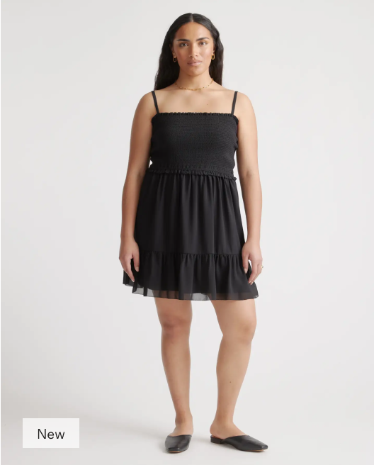 Chiffon Smocked Sleeveless Mini Dress