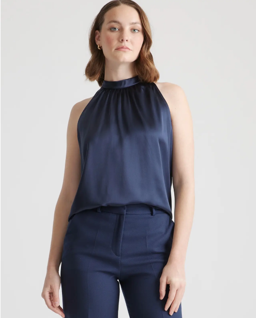 100% Washable Silk Halter Top