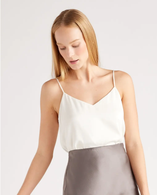 Washable Stretch Silk V-Neck Cami