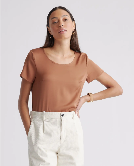 Washable Stretch Silk Tee