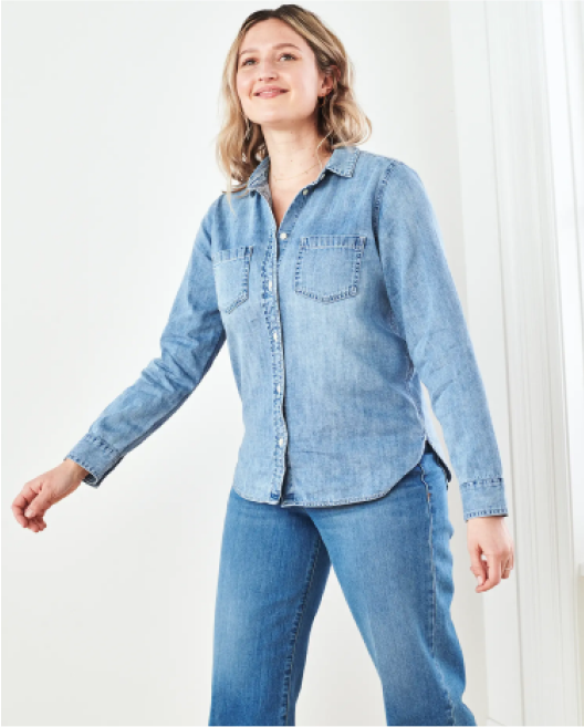 Distressed Denim Shirt