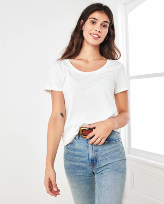Cotton Modal Crew Neck Tee