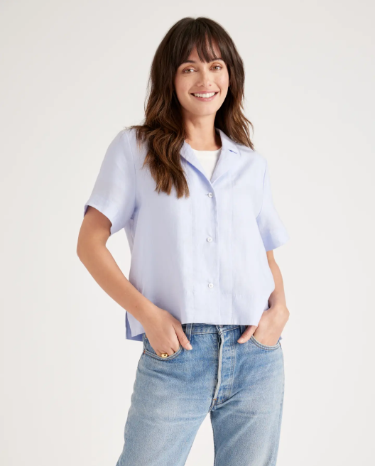 100% European Linen Short Sleeve Shirt