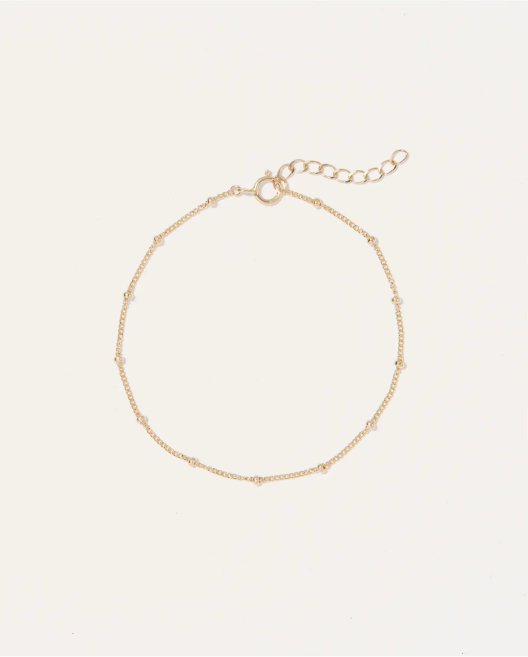 14k Gold Beaded Bracelet