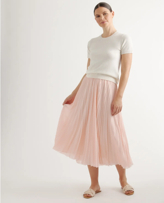 Chiffon Pleated Midi Skirt