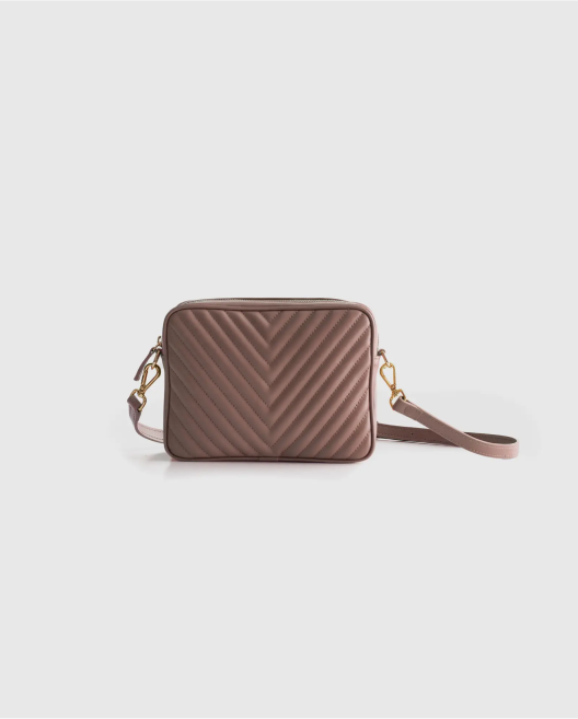 Italian Leather Quilted Crossbody Bag