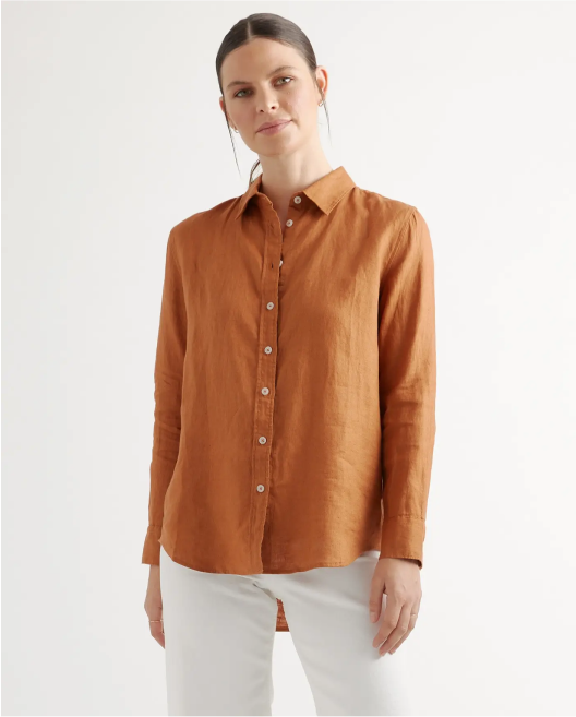 100% European Linen Long Sleeve Shirt