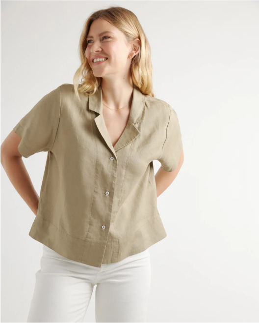 100% European Linen Short Sleeve Shirt