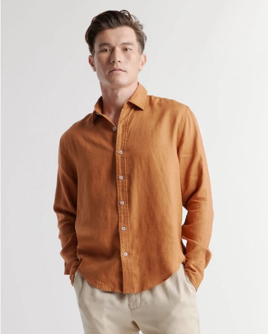 100% European Linen Long Sleeve Shirt