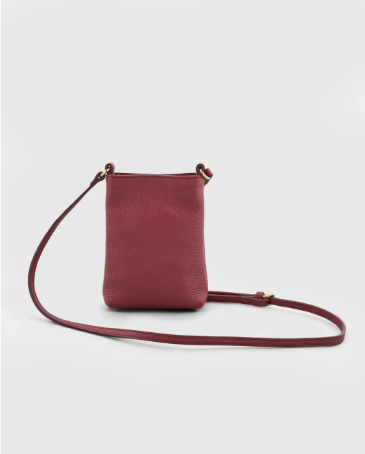 Italian Pebbled Leather Phone Crossbody