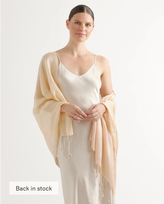 Featherweight Silk Cashmere Colorblock Scarf