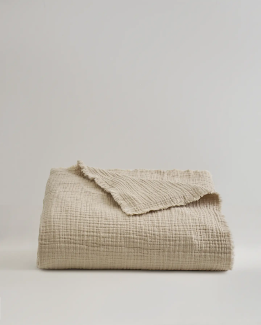 Organic Airy Gauze Throw