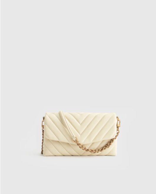 Italian Leather Quilted Wallet Crossbody