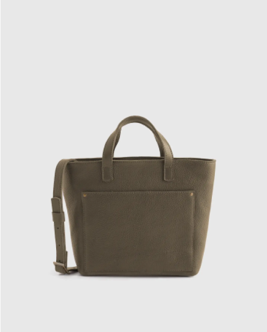 100% Leather Mini Crossbody Tote