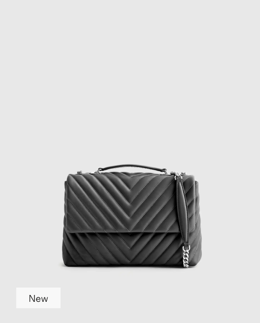Italian Leather Quilted Convertible Shoulder Bag