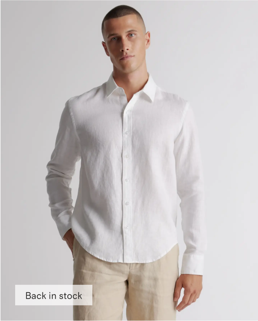 100% European Linen Long Sleeve Shirt