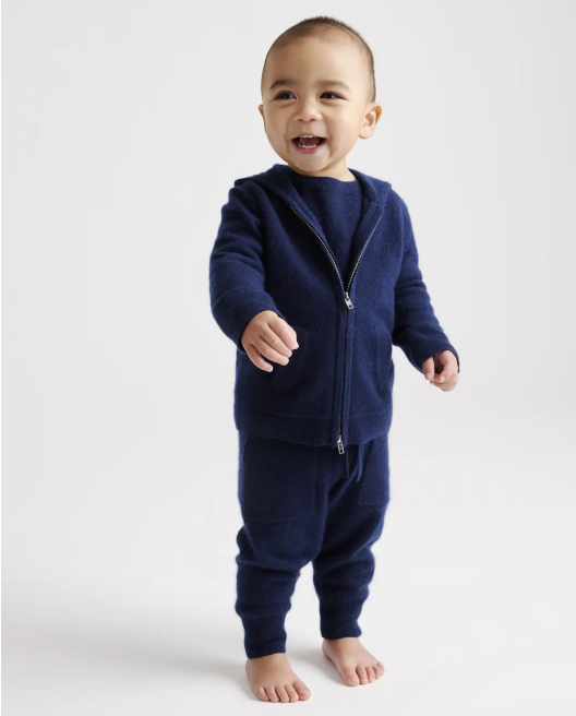 Washable Cashmere Full Zip Hoodie