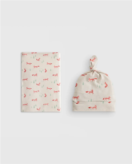 Bamboo Swaddle & Hat Bundle - Baby