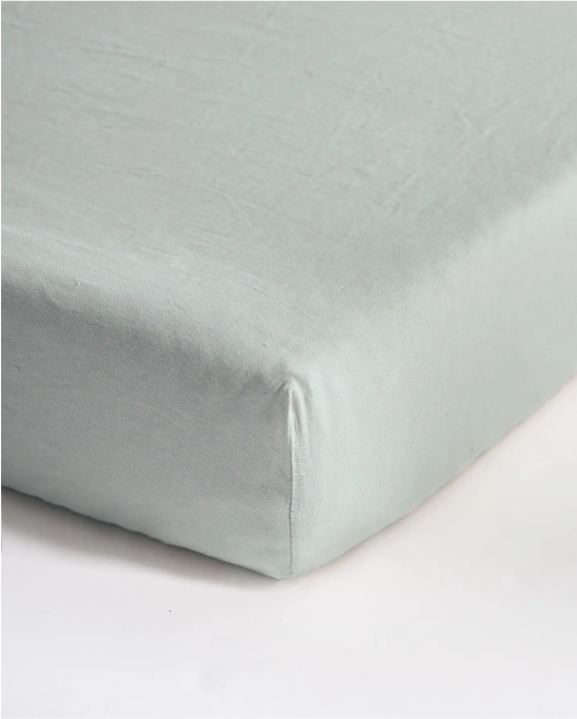 European Linen Fitted Crib Sheet 2-Pack