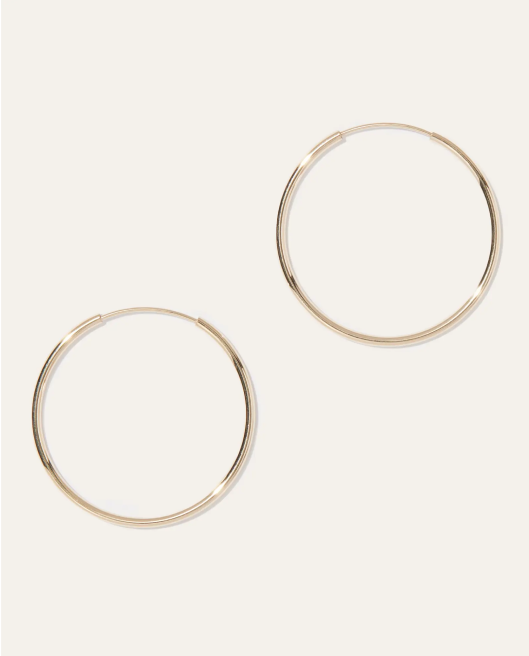 14k Gold Everyday 25mm Hoop Earrings