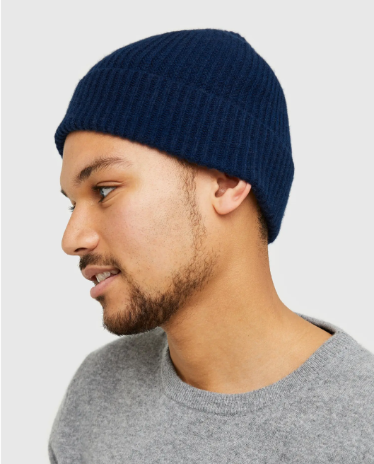 Mongolian Cashmere Ribbed Beanie