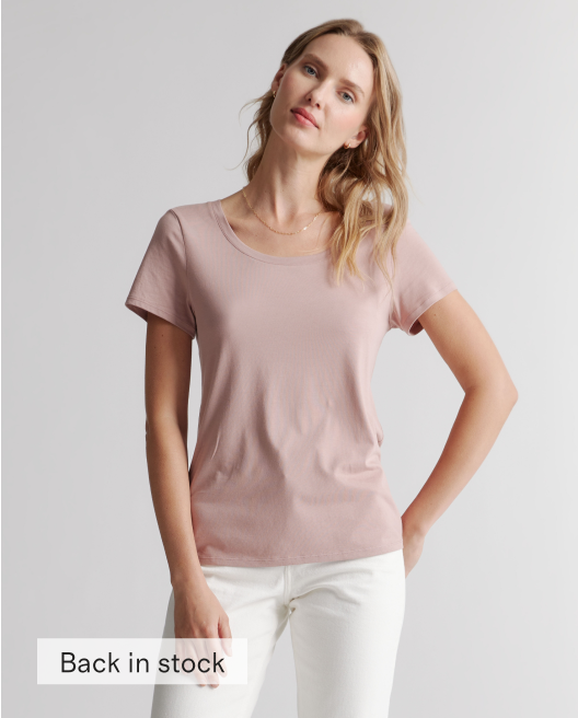 Cotton Modal Scoop Neck Tee