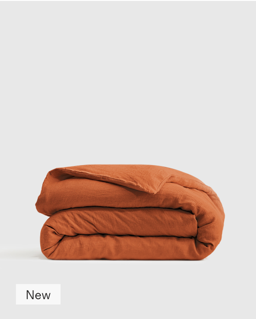 European Linen Waffle Duvet Cover