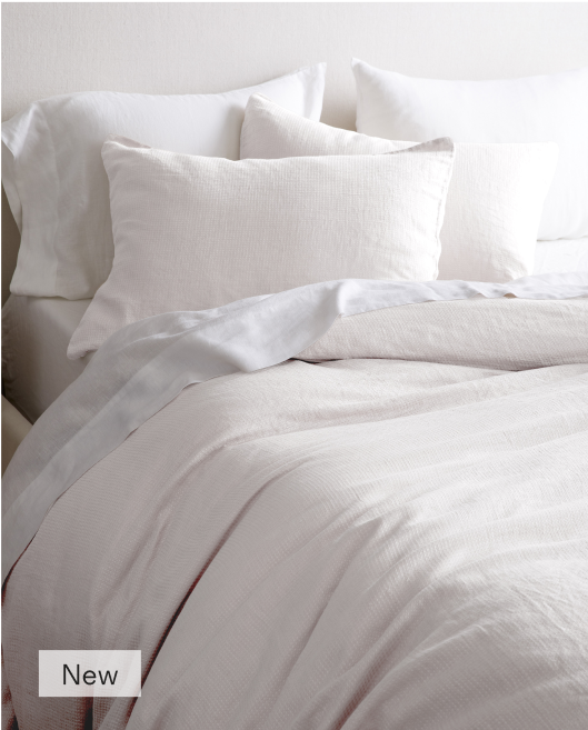 European Linen Waffle Sham Set
