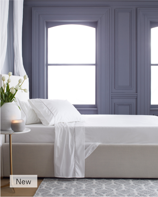Classic Organic Percale Piped Sheet Set