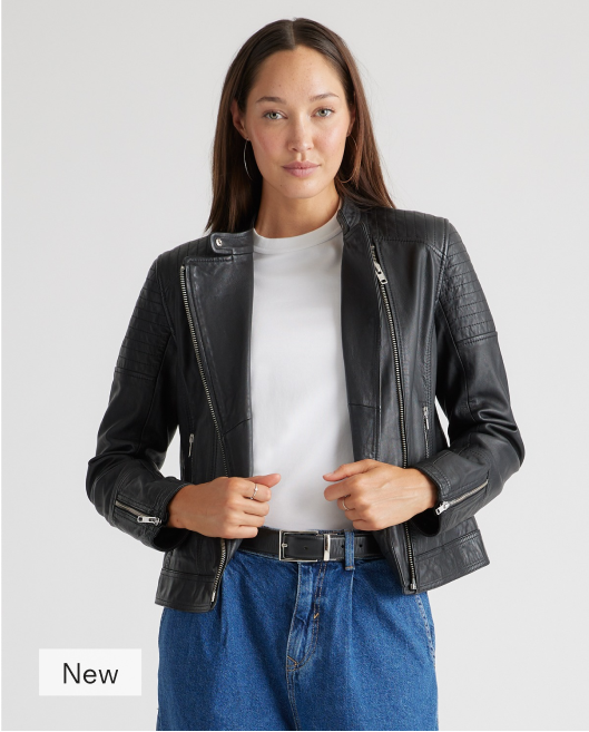 100% Leather Café Racer Jacket