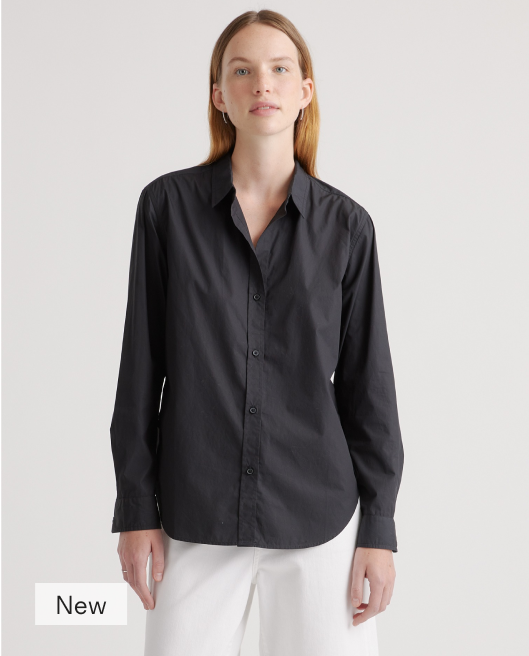 100% Organic Cotton Poplin Long Sleeve Shirt