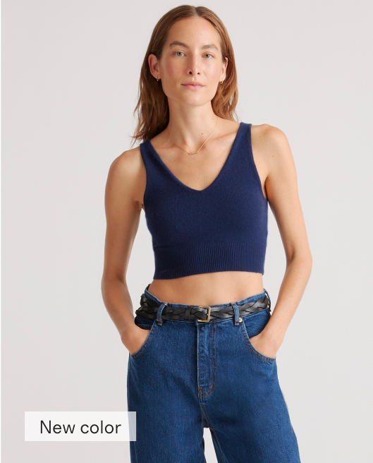 Mongolian Cashmere Cropped Tank