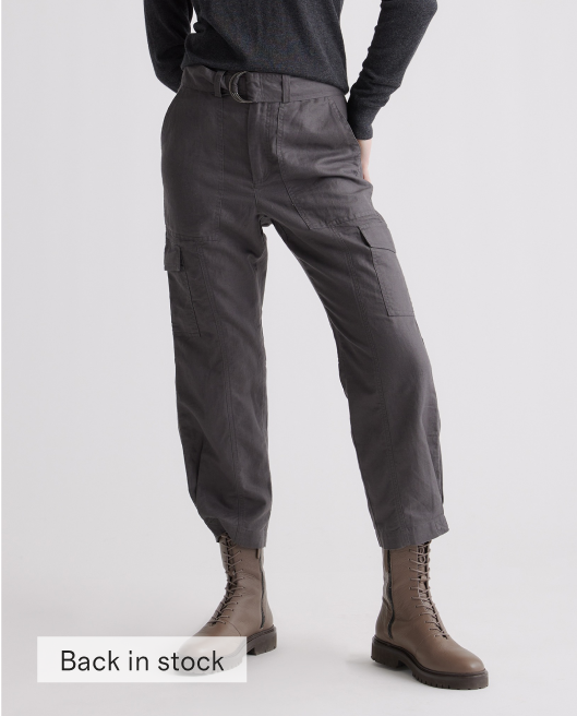 Cotton Linen Twill Cargo Pant