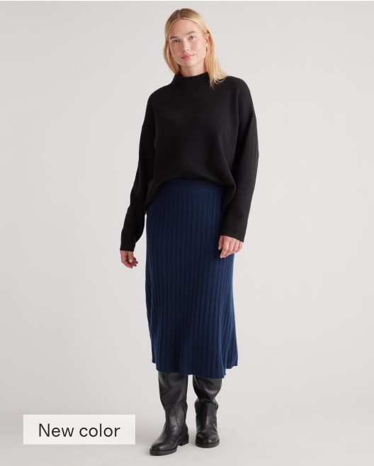 Mongolian Cashmere Midi Skirt