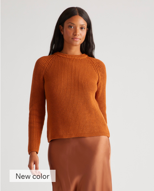 100% Organic Cotton Fisherman Crew Sweater