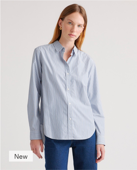 100% Organic Cotton Poplin Long Sleeve Shirt