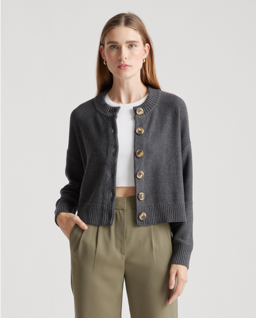 100% Organic Cotton Cropped Cardigan
