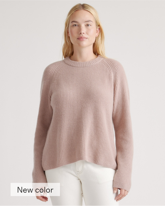Mongolian Cashmere Fisherman Crewneck Sweater