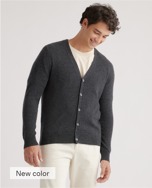 Mongolian Cashmere Cardigan Sweater