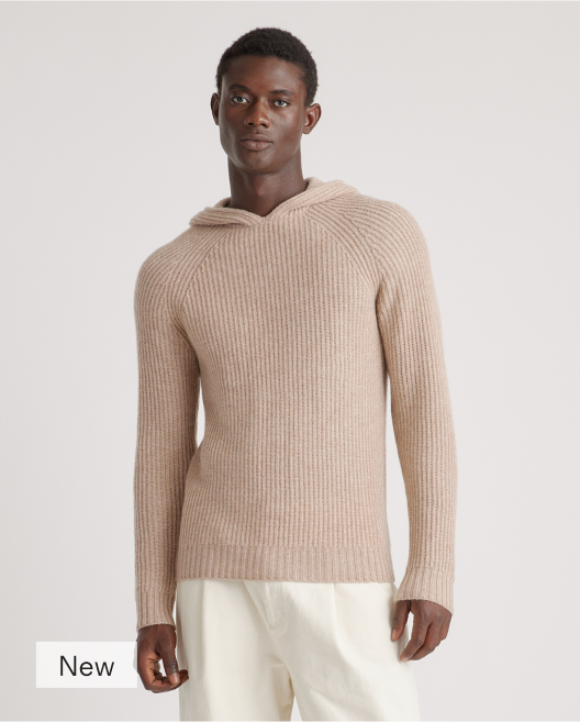 Mongolian Cashmere Fisherman Pullover Hoodie
